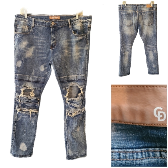 CRYSP DENIM Other - CRYSP DENIM DESTRUCTION DISTRESSED MOTO JEANS